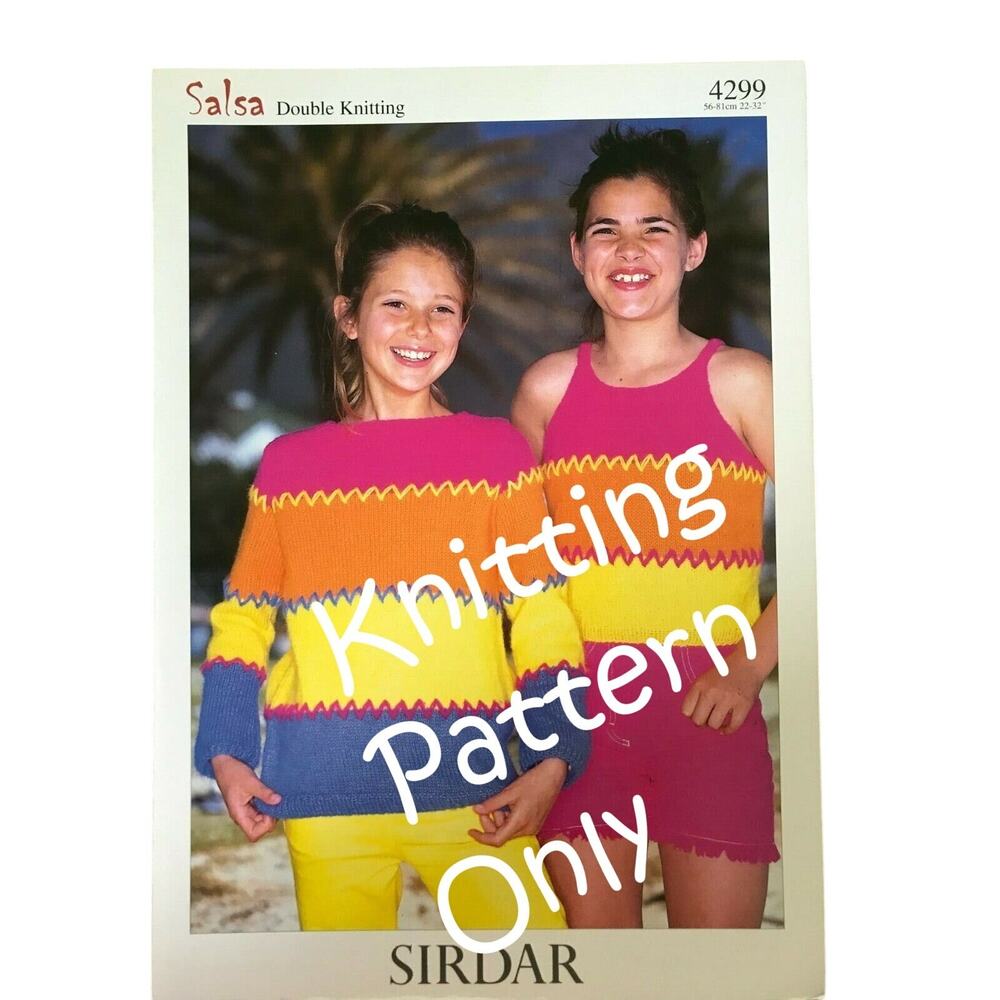New Sirdar 4299 Salsa Girls Tank Top Sweater Knitting Pattern